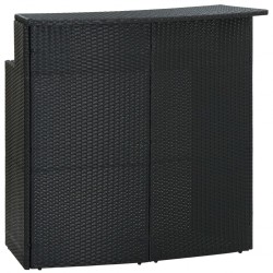 Sonata H Градинска бар маса, черна, 120x55x110 см, полиратан - Mese de grădină