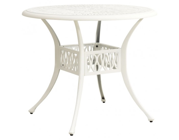 Sonata H Градинска маса, бяла, 90x90x74 см, лят алуминий