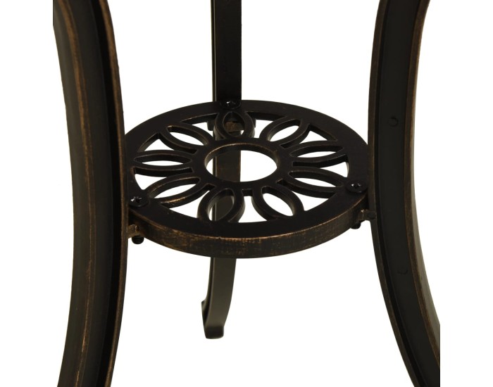 Sonata Masă de grădină, bronz, 62x62x65 cm, aluminiu turnat