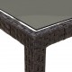 Sonata H Градинска маса кафява 190x90x75 см закалено стъкло и полиратан