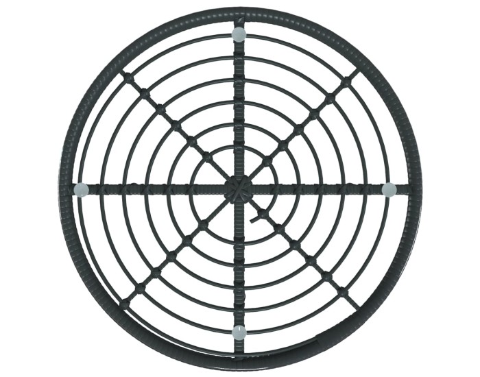 Sonata Masă de bucătărie, Ø80 cm , sticlă securizată și oțel