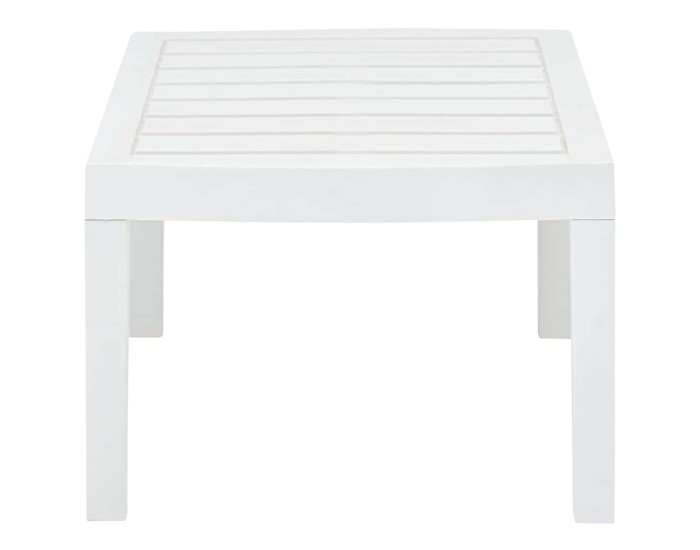 Sonata Masă de grădină, alb, 78 x 55 x 38 cm, plastic
