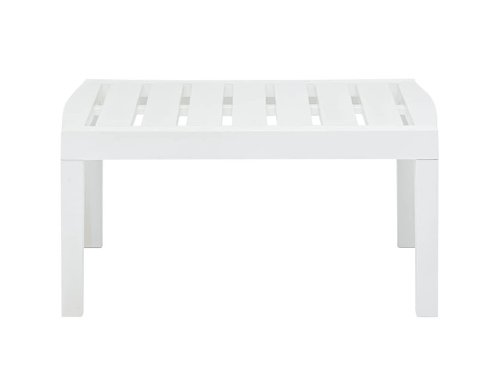 Sonata Masă de grădină, alb, 78 x 55 x 38 cm, plastic