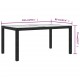 Sonata H Градинска маса 150x90x75 см закалено стъкло и полиратан черна