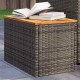 Sonata H Градински масички 2 бр сиви 55x34x37 см полиратан дърво масив