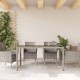 Sonata H Градинска маса със стъклен плот сива 150x90x75 см полиратан