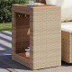 Sonata H Градинска маса с дървен плот бежова 60x40x75 см полиратан