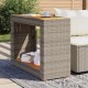 Sonata H Градинска маса с дървен плот сива 100x40x75 см полиратан
