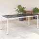 Sonata H Градинска маса със стъклен плот бяла 190x90x75 см полиратан