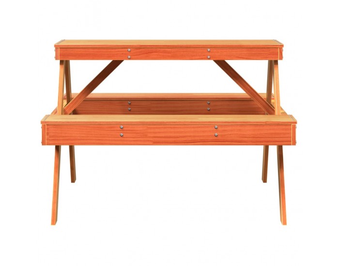 Sonata H Пикник маса, восъчнокафява, 105x134x75 см, борово дърво масив