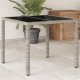 Sonata H Градинска маса със стъклен плот светлосива 90x90x75см полиратан