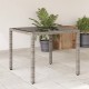 Sonata H Градинска маса със стъклен плот сива 90x90x75 см полиратан