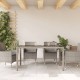 Sonata H Градинска маса със стъклен плот сива 150x90x75 см полиратан