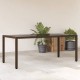 Sonata H Градинска маса със стъклен плот кафява 190x90x75 см полиратан