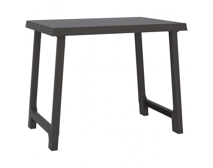 Sonata H Маса за къмпинг, антрацит, 79x56x64 см, PP, дървена визия