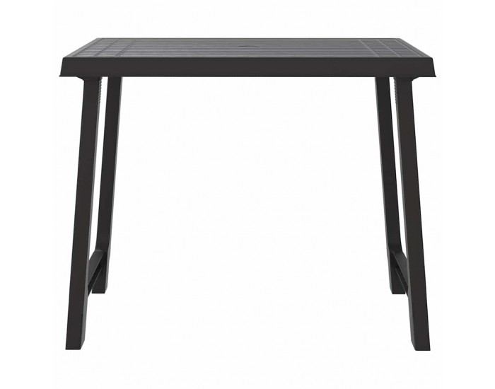 Sonata H Маса за къмпинг, антрацит, 79x56x64 см, PP, дървена визия