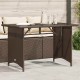 Sonata H Градинска маса със стъклен плот кафява 110x68x70 см полиратан