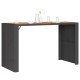 Sonata Masă bar grădină blat lemn acacia negru 185x80x110 cm poliratan
