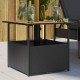 Sonata H Градинска маса с отвор за чадър черна 55x55x46,5 см полиратан
