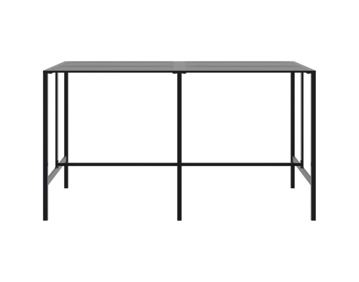 Sonata Masă de bar, negru, 200x100x110 cm, oțel vopsit electrostatic