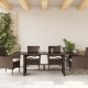 Sonata H Градинска маса със стъклен плот кафява 190x80x75 см полиратан