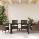 Sonata Masă de grădină cu blat din sticlă maro 190x80x75 cm poliratan