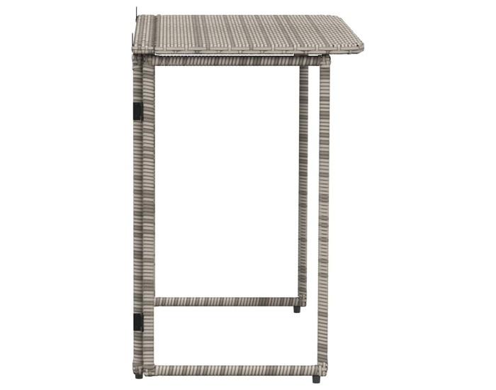 Sonata Masă de grădină pliabilă gri 90x51x75 cm Poly Ratan