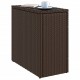 Sonata H Градинска маса със стъклен плот kафяв 58x27,5x55 см полиратан