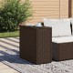 Sonata H Градинска маса със стъклен плот kафяв 58x27,5x55 см полиратан