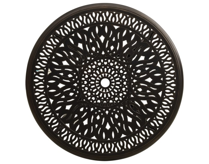 Sonata Masă de grădină, bronz, 90x90x74 cm, aluminiu turnat