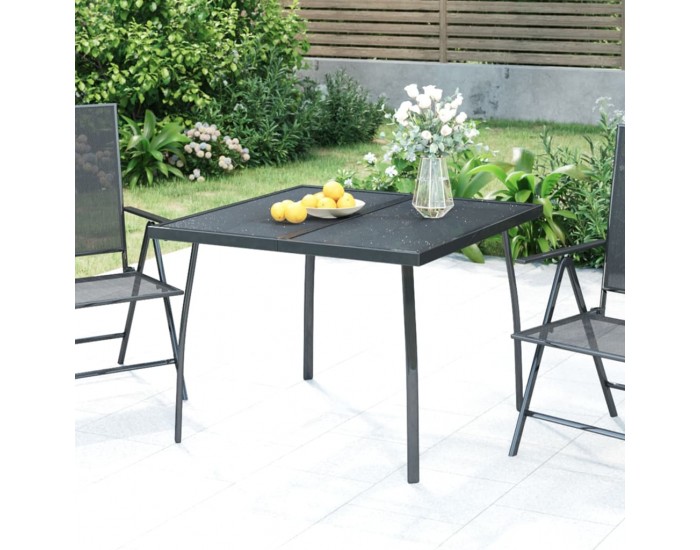Sonata H Градинска маса антрацит 100x100x72 cм стомана мрежа