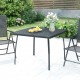 Sonata H Градинска маса антрацит 100x100x72 cм стомана мрежа