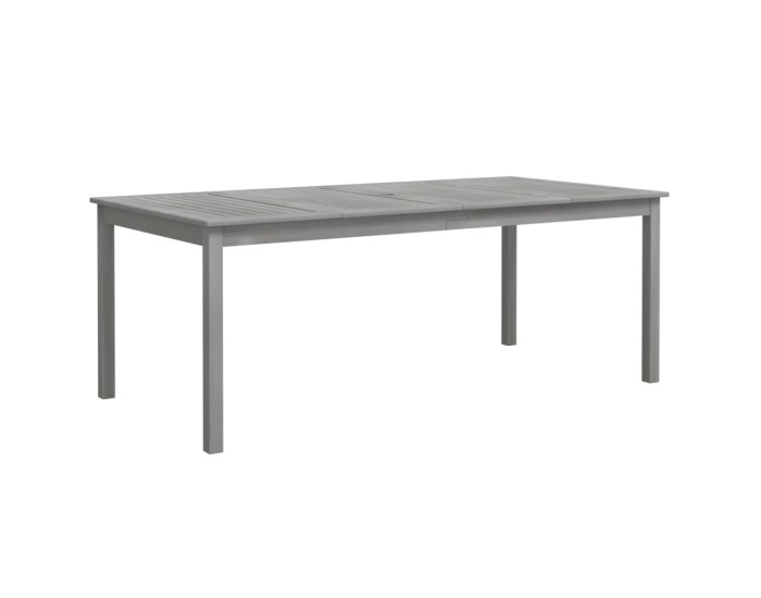 Sonata Masă de grădină, gri, 200x100x75 cm, lemn masiv de acacia