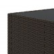 Sonata H Квадратна градинска масичка за кафе кафява 50x50x30см полиратан