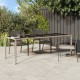 Sonata H Градинска маса бежова 250x100x75 см закалено стъкло и полиратан