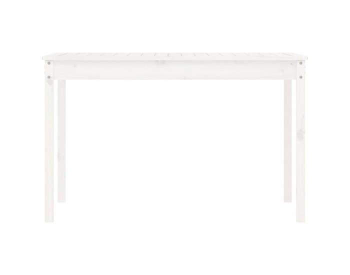 Sonata H Градинска маса бяла 121x82,5x76 см борово дърво масив
