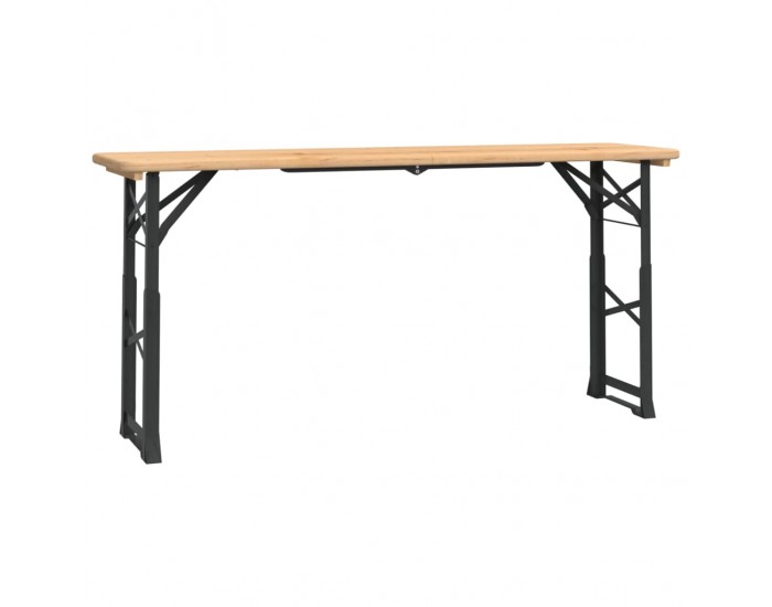 Sonata H Сгъваема маса за бира 170x50x75/105 см масивна ела