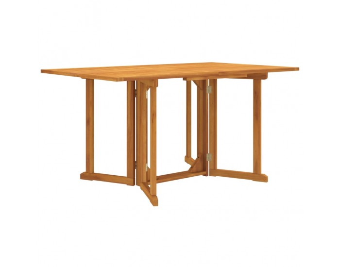Sonata H Сгъваема градинска маса тип пеперуда 150x90x75 см тик масив