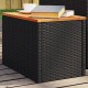 Sonata H Градински масички 2 бр черни 55x34x37 см полиратан дърво масив