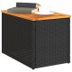 Sonata H Градински масички 2 бр черни 55x34x37 см полиратан дърво масив