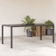 Sonata H Градинска маса със стъклен плот черен 190x90x75 см полиратан
