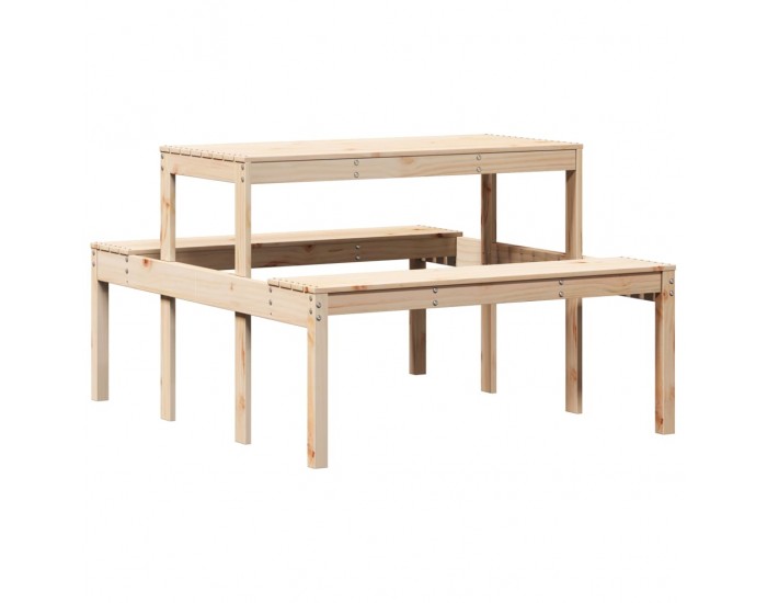 Sonata H Маса за пикник 110x134x75 см борово дърво масив