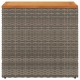 Sonata H Градинска маса с дървен плот сива 58x27,5x55 см полиратан