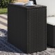 Sonata H Градинска маса със стъклен плот черна 58x27,5x55 см полиратан