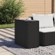 Sonata H Градинска маса със стъклен плот черна 58x27,5x55 см полиратан