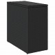 Sonata H Градинска маса със стъклен плот черна 58x27,5x55 см полиратан