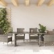 Sonata H Градинска маса със стъклен плот черен 190x80x75 см полиратан