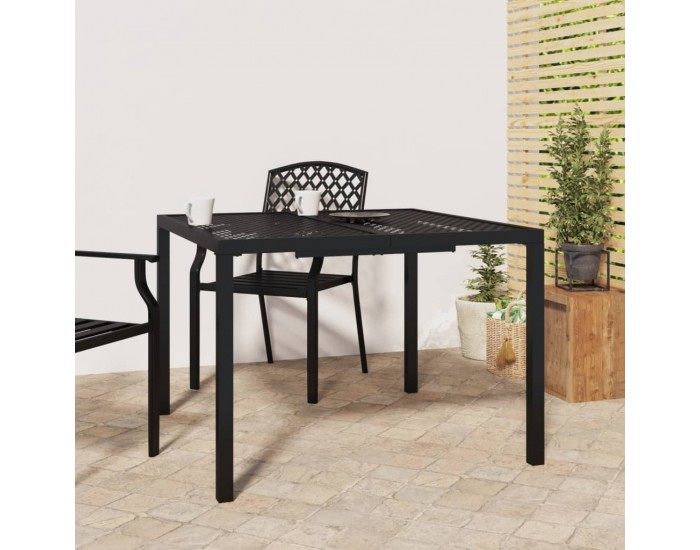 Sonata H Градинска маса антрацит 100x100x72 cм стомана