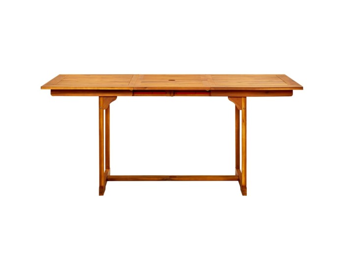Sonata Masă de grădină, (120-170)x80x75 cm, lemn masiv de acacia