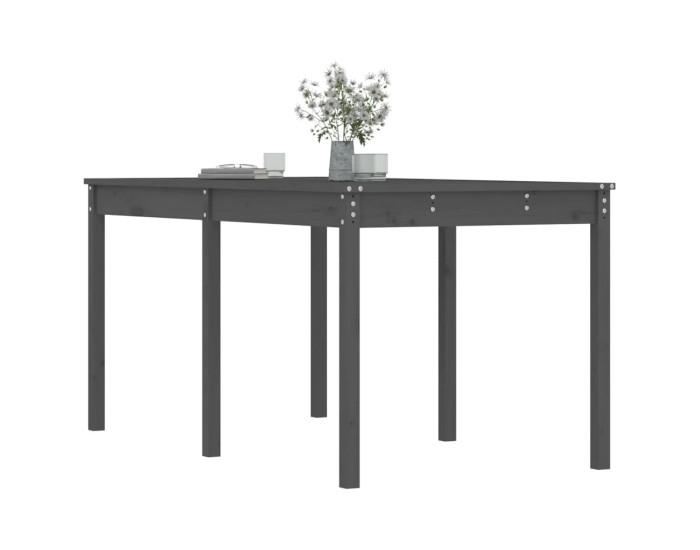 Sonata Măsuță de grădină, gri, 159,5x82,5x76 cm, lemn masiv de pin
